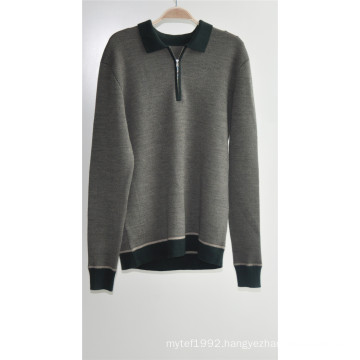 100% Wool Long Sleeve Pullover Man Sweater